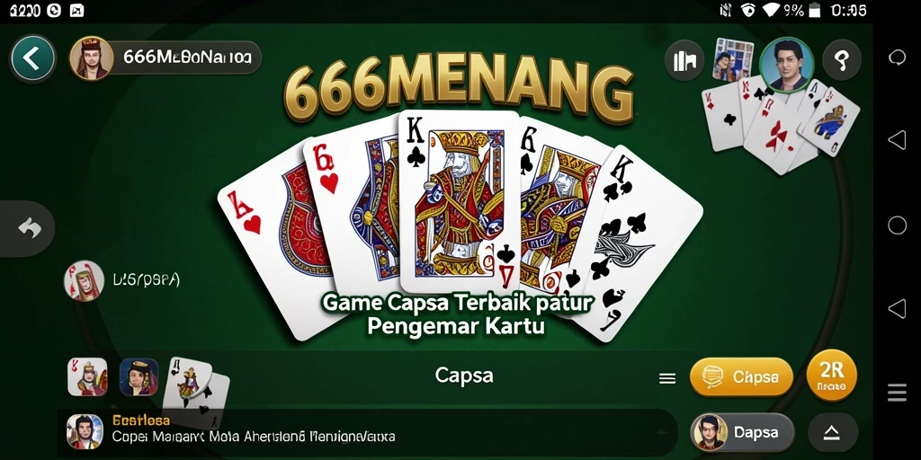 Tampilan antarmuka menarik dari game Capsa 666MENANG.