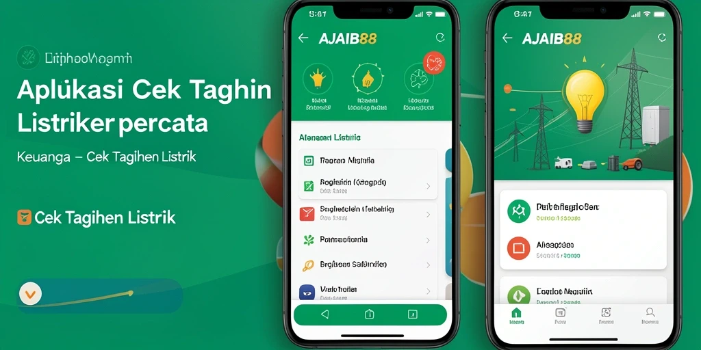 Tampilan antarmuka AJAIB88 untuk cek tagihan listrik yang intuitif.