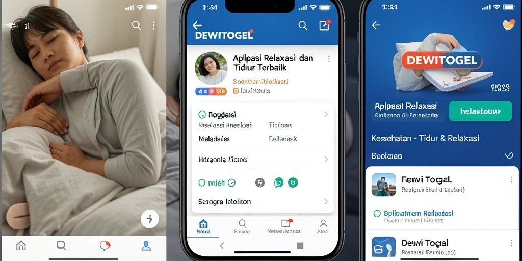 Tampilan antarmuka DEWITOGEL yang sederhana dan menenangkan untuk Tidur & Relaksasi.