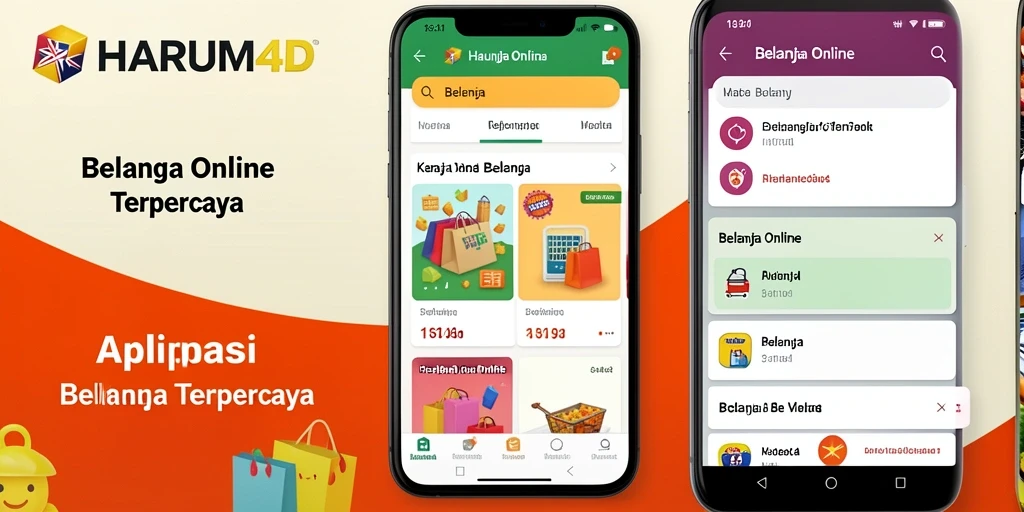 Tampilan antarmuka aplikasi HARUM4D untuk belanja online.