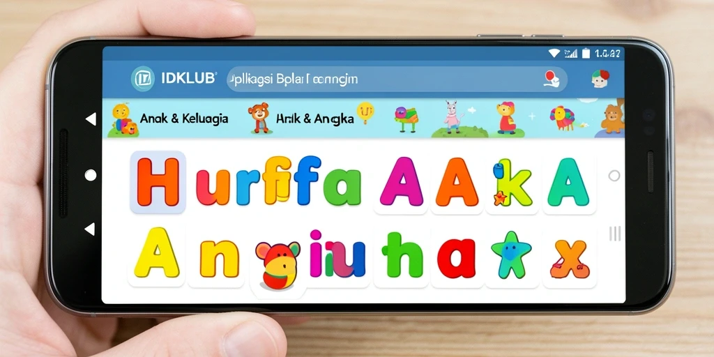 Tampilan antarmuka IDKLUB yang interaktif dan ramah anak.