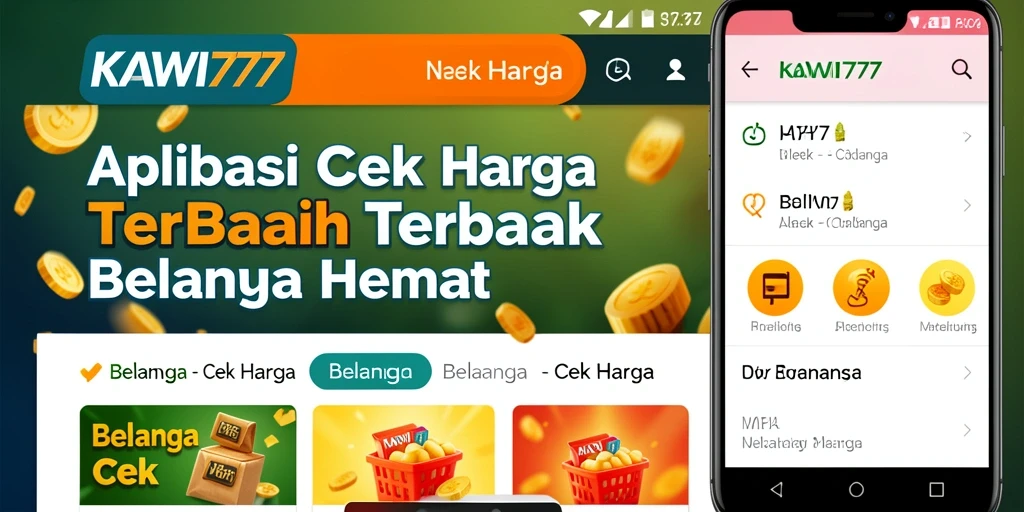 Antarmuka utama KAWI777 menampilkan fitur Cek Harga dengan jelas.