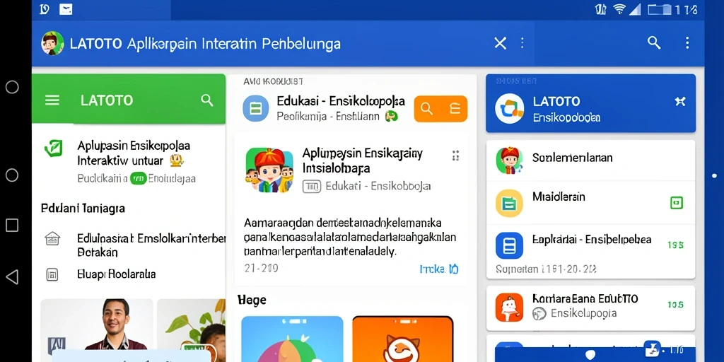 Tampilan antarmuka aplikasi yang menarik dan informatif.