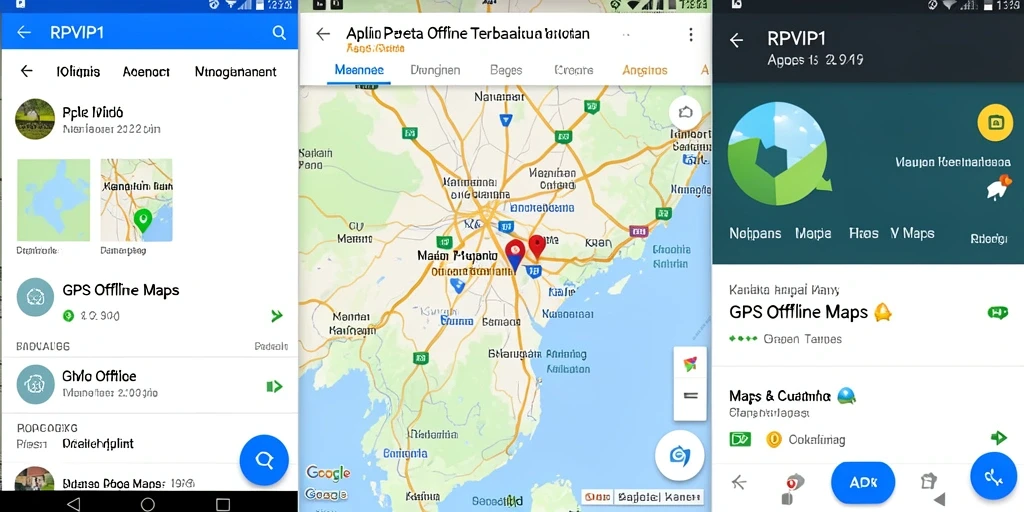 Antarmuka pengguna RPVIP1 yang intuitif untuk navigasi peta offline.