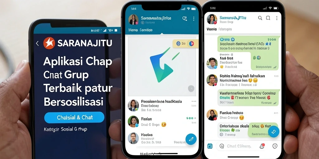Antarmuka aplikasi Chat Grup SARANAJITU yang menarik dan interaktif.