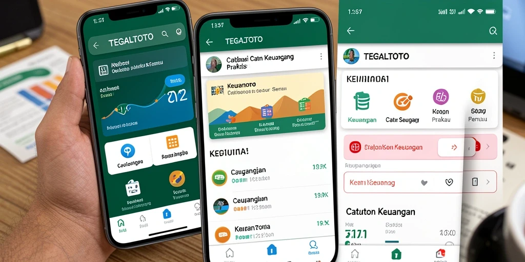 Antarmuka TEGALTOTO yang user-friendly untuk catatan keuangan.